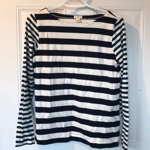 J Crew striped long sleeve top